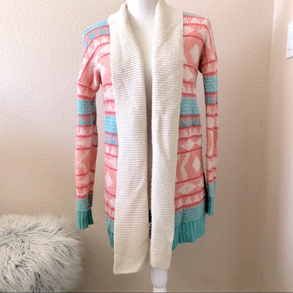 Roxy multicolor pink cardigan small